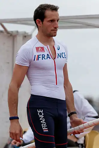 Renaud Lavillenie in Angers, 30 augustus 2014.