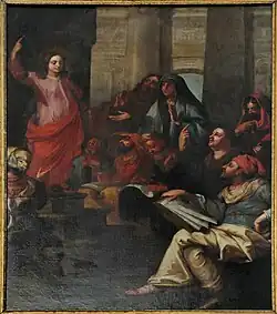 Jezus lerend in de tempel (anoniem)