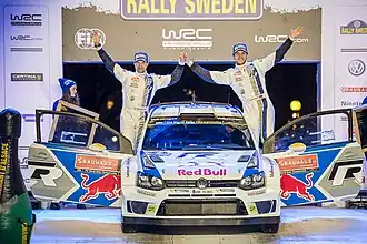 Terwijl VW teamgenoot Latvala won, eindigde Mikkelsen met zijn tweede plaats voor het eerst op het podium