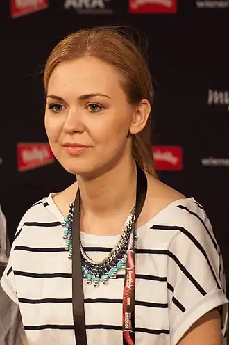Monika Linkytė tijdens het Eurovisiesongfestival 2015