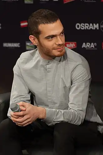 Elnur Hüseynov tijdens het Eurovisiesongfestival 2015