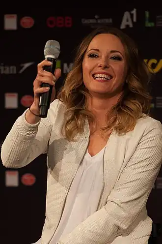 Monika Kuszyńska tijdens het Eurovisiesongfestival 2015