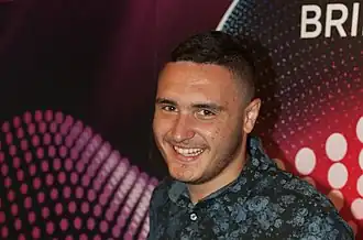 Nadav Guedj tijdens het Eurovisiesongfestival 2015
