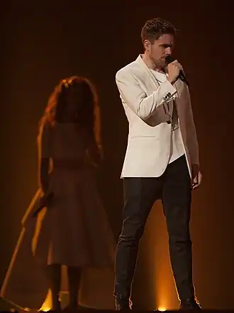 Kjetil Mørland tijdens het Eurovisiesongfestival 2015