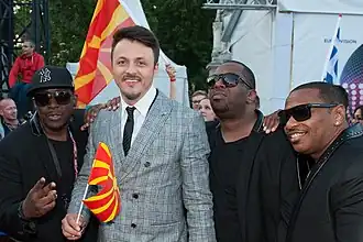 Danijel Kajmakoski tijdens het Eurovisiesongfestival 2015