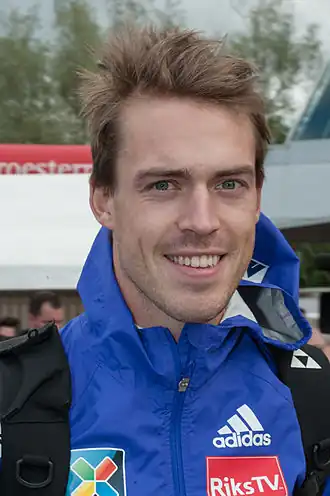 Andreas Stjernen in de FIS Ski jumping Grand Prix te Hinzenbach 2015.
