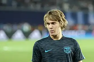Alen Halilović in het tenue van FC Barcelona in 2015.