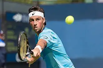 Arnaboldi tijdens de kwalificaties van de US Open, 2015