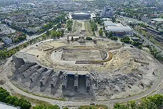 Afbraak van het stadion in 2016