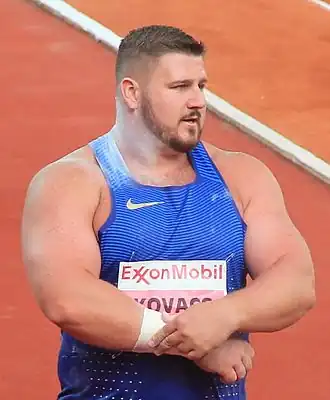 Joe Kovacs tijdens de Bislett Games in 2016.