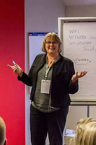 Lydia Vroegindeweij op Wikimedia Conferentie Nederland (2016)