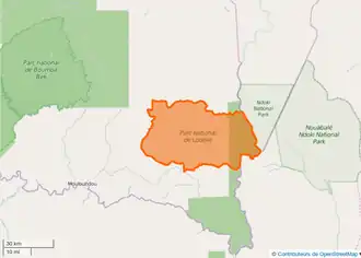 Map van het nationaal park