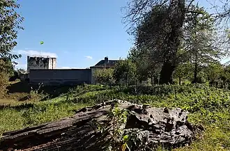 De donjon (links) en kasteelhoeve vanaf de St-Pietersberg