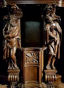 Detail biechtstoel Van Vlierden zuidertransept