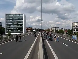 Het Zuidviaduct tijdens autoloze zondag 2017