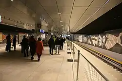 Perron station Rokin, maart 2017