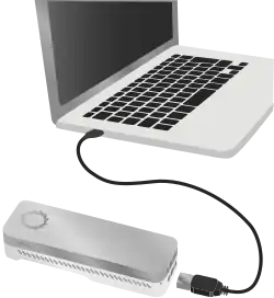 De Oxford Nanopore MinION (2015) is een draagbare sequencer die het menselijk genoom in een dag kan lezen.[52]