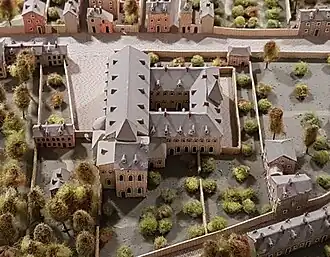 Het klooster op de Maquette van Maastricht, ca. 1750