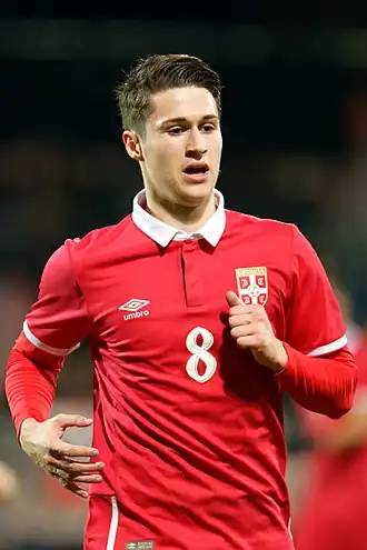 Pantić in 2017 als speler van Servië –21