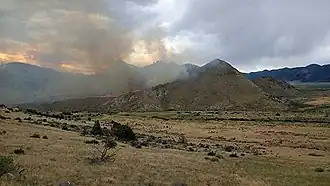 Slinkard Fire op 30 augustus 2017 in Californië