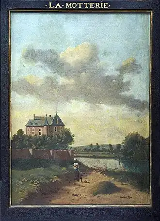 Schildering op een zesdelig kamerscherm, toegeschreven aan Josua de Grave (1643-1712)