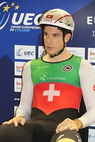 Imhof bij de EK op de baan van 2017.