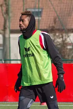 Bolingi in 2018 tijdens training bij Moeskroen