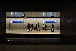 Metrostation Amsterdam Centraal, perrons Noord/Zuidlijn, januari 2018.