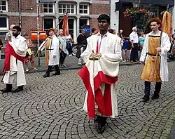 Seminaristen met reliek-houders, Heiligdomsvaart van Maastricht, 2018