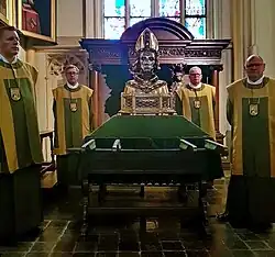 Na de reliekentoning in de Heilig Hartkapel, 2018