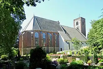De kerk gezien vanaf de noordzijde (anno 2018)