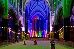 De Gouwekerk anno 2018 tijdelijk ingericht als ijsbaan