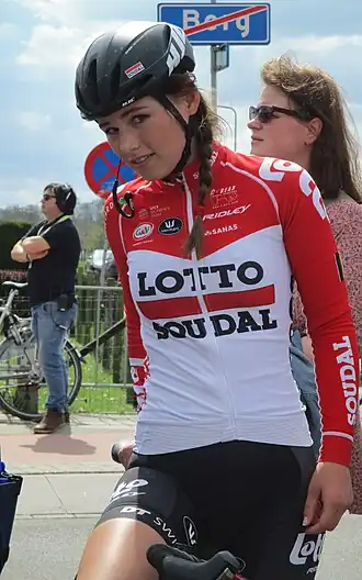 Puck Moonen in de Amstel Gold Race 2018