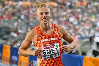 Koen Smet tijdens de EK van 2018, Berlijn.