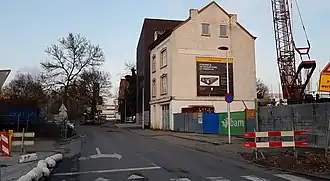 De Fransensingel gezien naar het westen. Rechts de bouwplaats van de Muziekgieterij, 2018