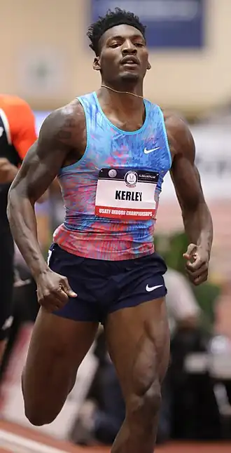 Fred Kerley in 2018.