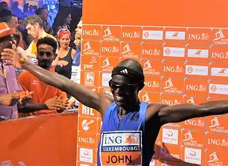 Tijdens de marathon van Luxemburg in 2019