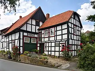 Vakwerkhuis aan de Buchhofstraße te Levern