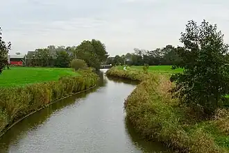 De Leistervaart gezien vanuit het westen