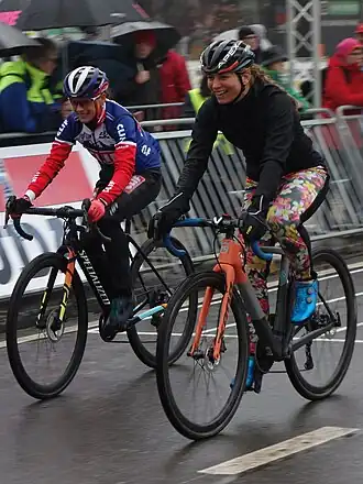 Fahringer (r) bij de Citadelcross 2019 in Namen