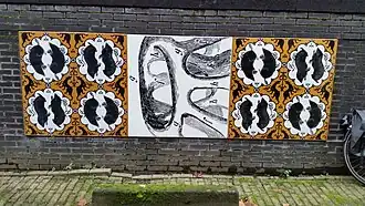 Oute Waal/Mollenmuur; een tableau met mollen en hun gangen (december 2019)