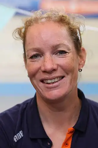 Wild tijdens het EK baanwielrennen 2019 te Apeldoorn.