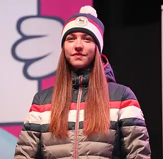 Kuršová tijdens de Olympische Jeugdwinterspelen van St. Moritz (2020)