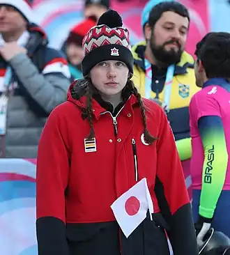 Hallie Clarke op de Olympische Jeugdwinterspelen