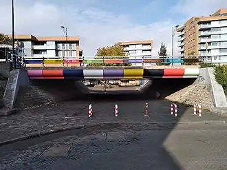 Putterbrug gezien vanuit Putterplantsoen (oktober 2020)