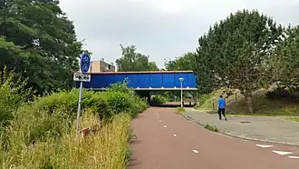 Vreeswijkbrug vanaf het Vreeswijkpad richting het westen (juni 2020)