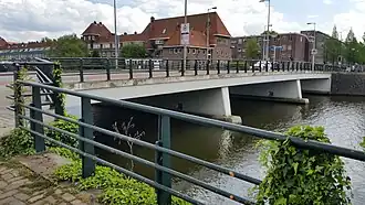 Veebrug vanaf Zeeburgerpad richting Zeeburgerdijk (april 2020)