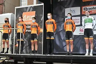 Ciclotel aan de start van de Waalse Pijl 2020