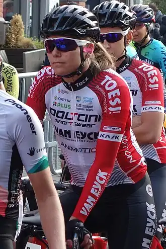 Marieke de Groot bij de Waalse Pijl 2020