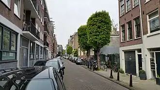 Fokke Simonszstraat gezien naar Vijzelgracht (mei 2020)